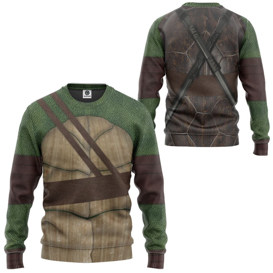 3D Leonardo TMNT Leo Cosplay Custom Tshirt Hoodie Apparel