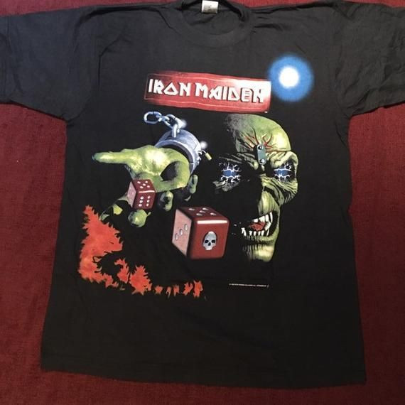 Vintage 1990S Iron Maiden The Angel And The Gambler Shirt