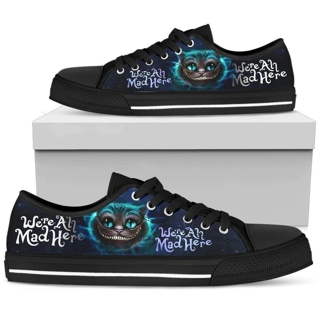 The Cheshire Cat Sneakers Low Top We All Mad Here Low Top Low Top Shoes VA95