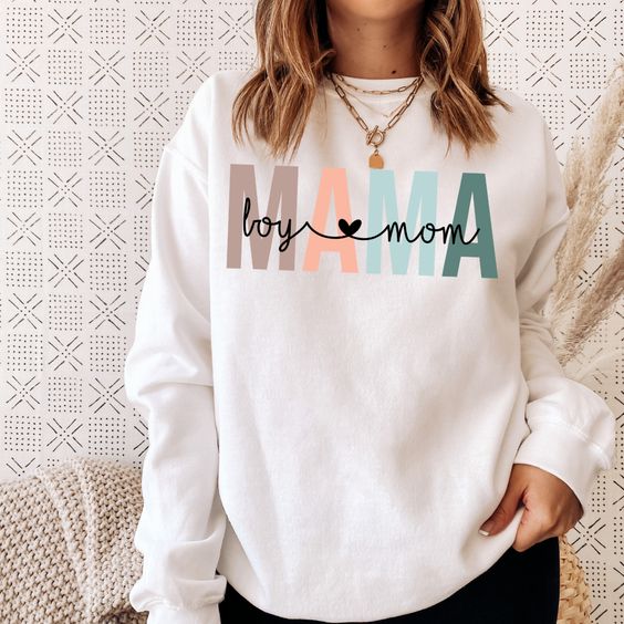 Boy Mom Mama Sweatshirt