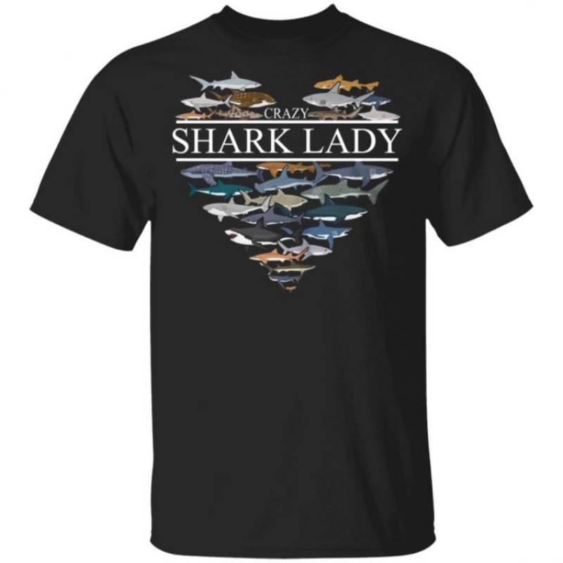 Crazy shark lady T Shirt