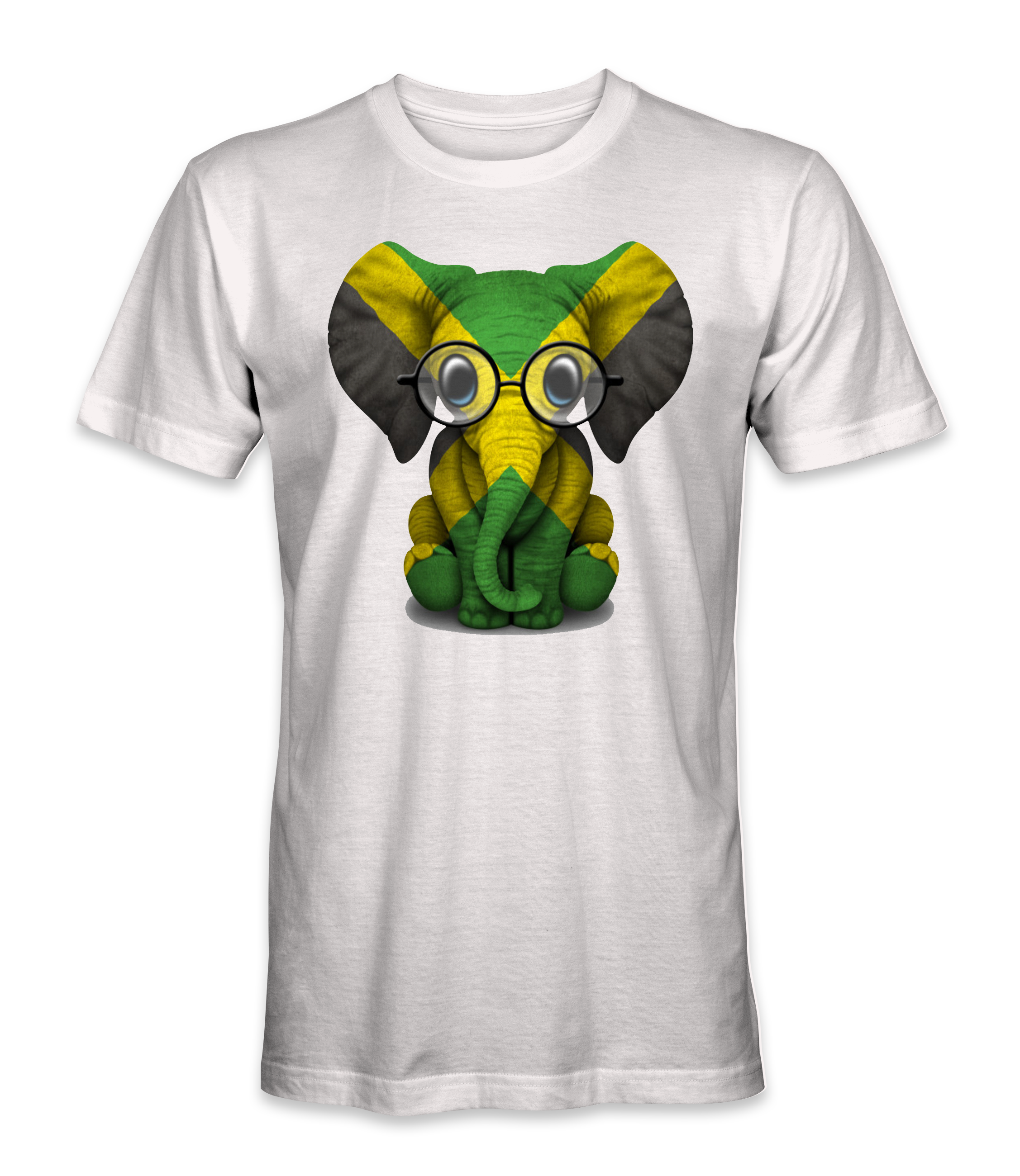 Jamaica Country Flag On An Elephant T-Shirt