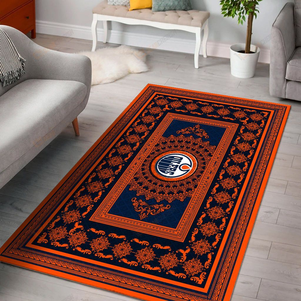 Edmonton Oilers Rug Carpet For Football Fan TVLO0502