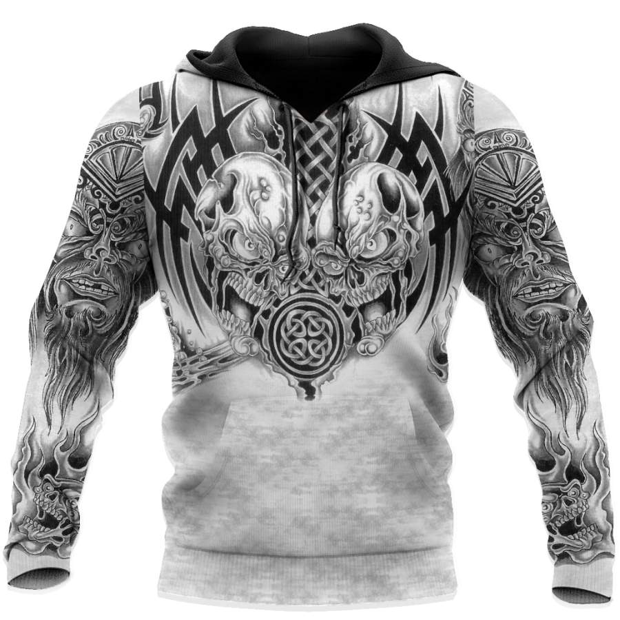 Amazing Skull All Over Printed Hoodie For Men And Women