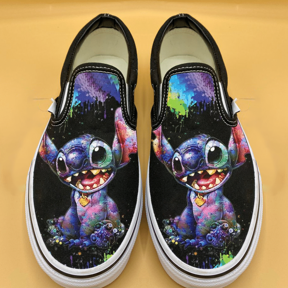 Stitch Colorful Cartoon Lilo And Stitch For Men And Women Art Sneaker Design Gift For Fans Custom Shoes Slip On Shoes