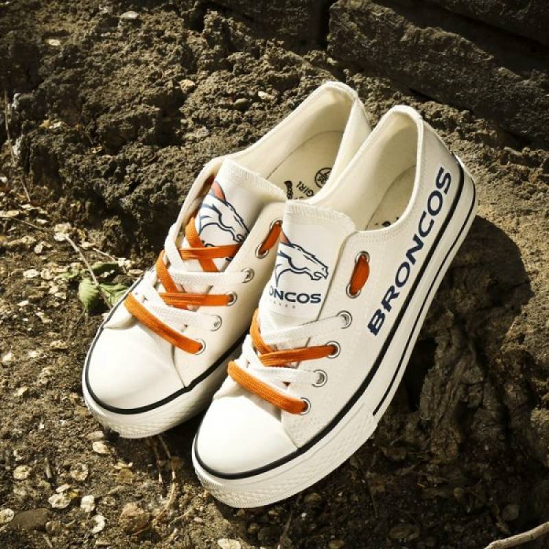 Denver Broncos Canvas Shoes, Broncos Sneakers, Tennis Shoes