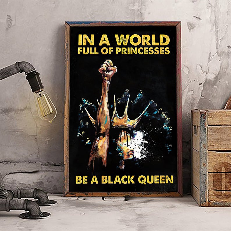 Be A Black Queen Canvas Poster Wall Art