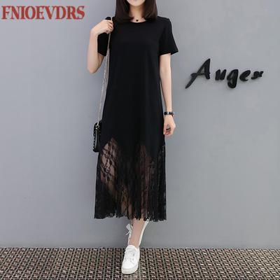 2020 Summer Dress Women Black Loose Maxi Woman Loose Lazy Dress alx