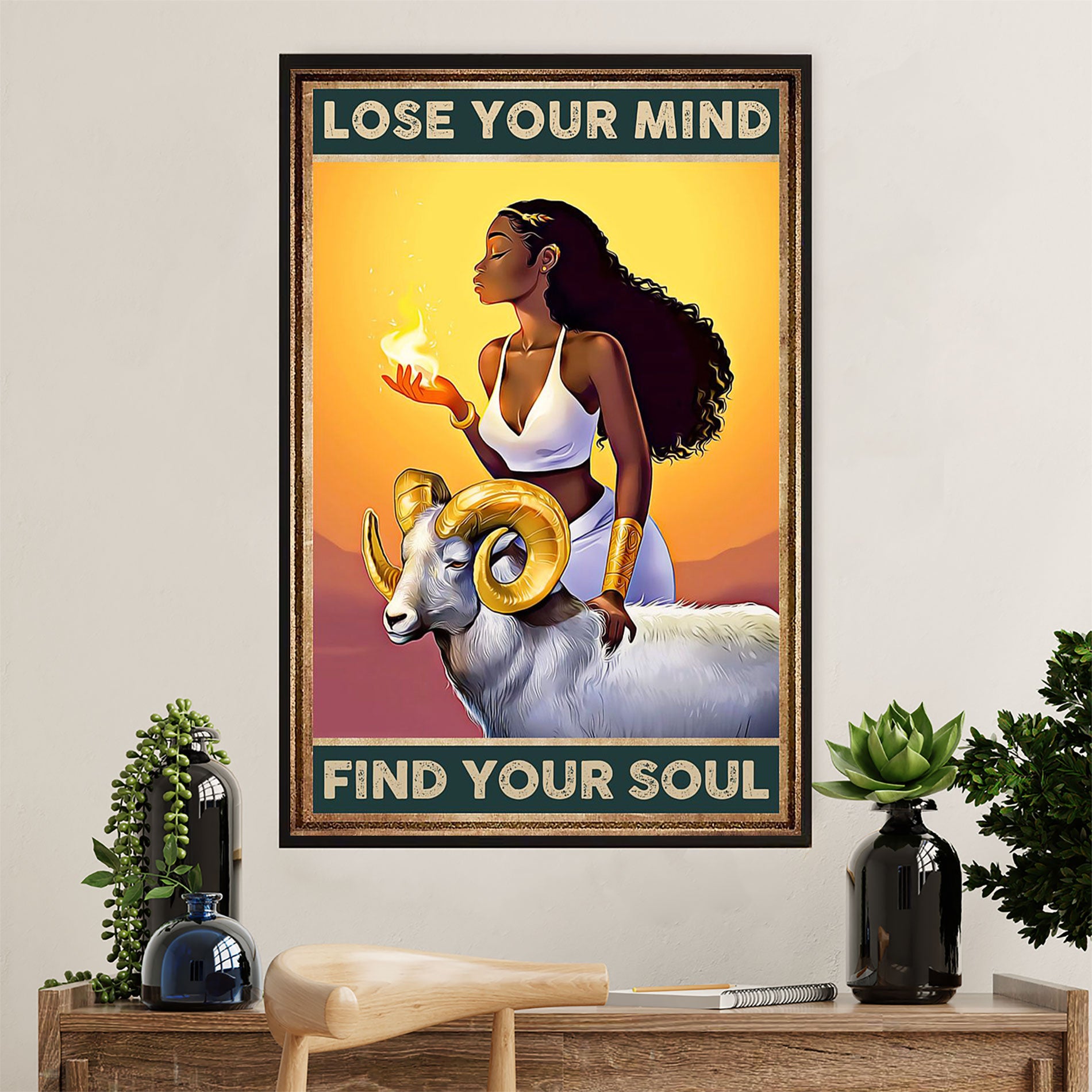 African American Afro Poster Prints | Lose Your Mind | Wall Art Gift For Black Girl