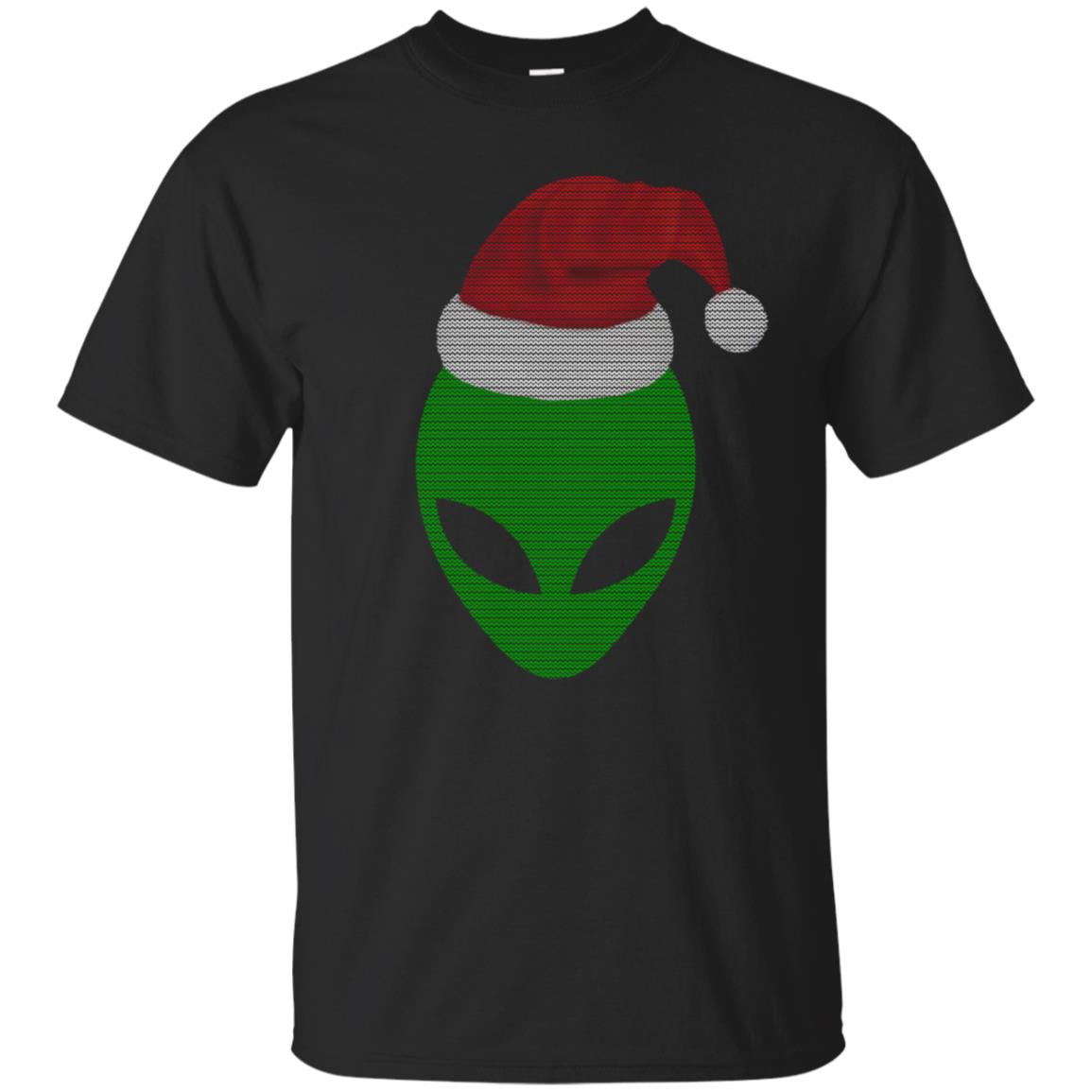 Ugly Christmas Sweater Alien Santa Hat T-shirt