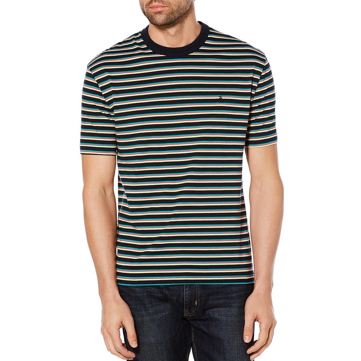 Original Penguin Mens Cotton Striped T-Shirt