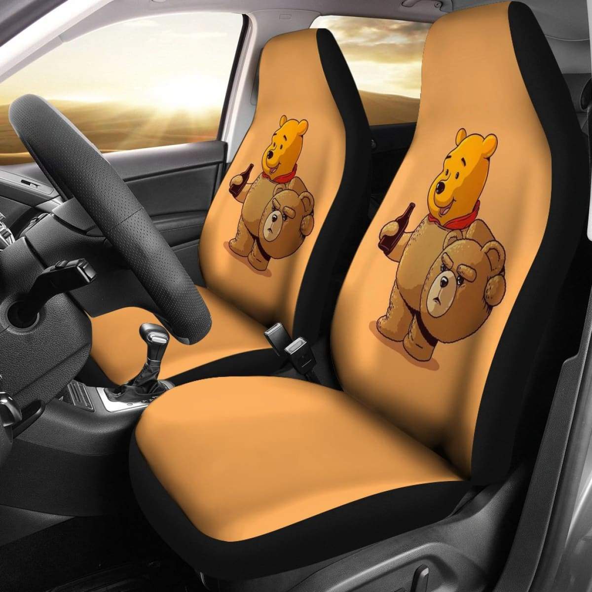 Pooh And Teddy Car Seat Covers Amazing Best Gift Ideas 2020 Universal Fit 090505