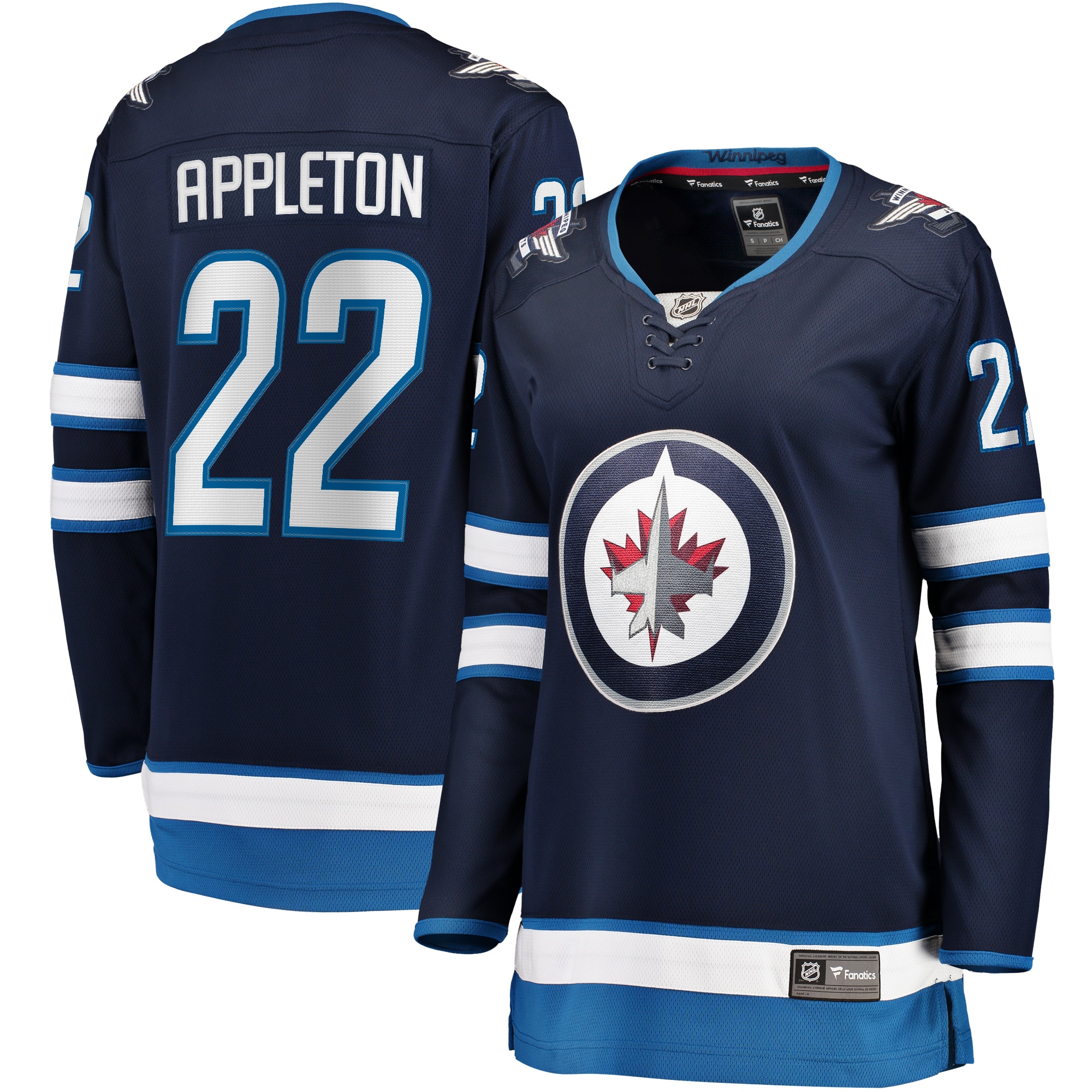 Women's Winnipeg Jets Mason Appleton Navy Home Breakaway Jersey