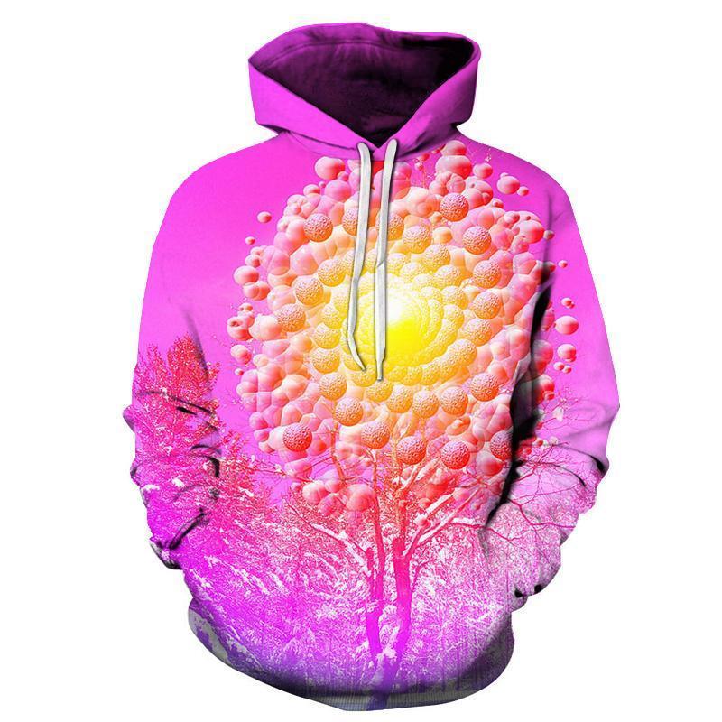 3D Sunset Tree Hoodie