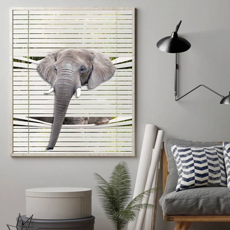 Forest Window Nice Butt Elephant – Unframed Vertical Poster