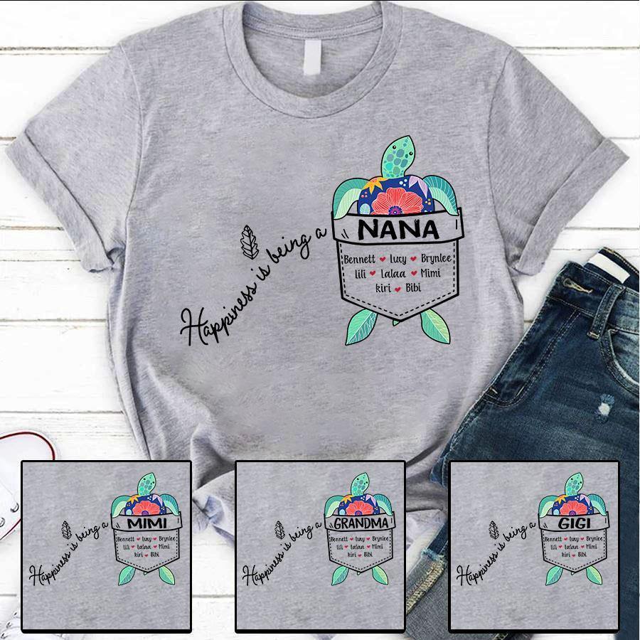 Happiness Is Being A Nana Turtle Shirt