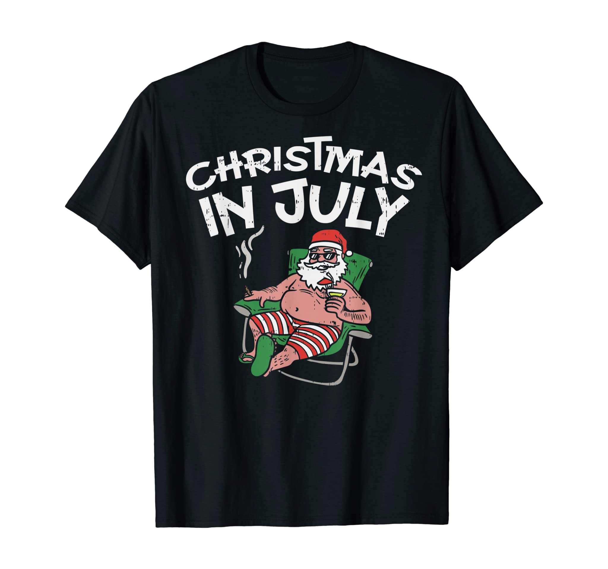 Christmas In July Santa Funny Summer Vacation Beach Gift T-Shirt