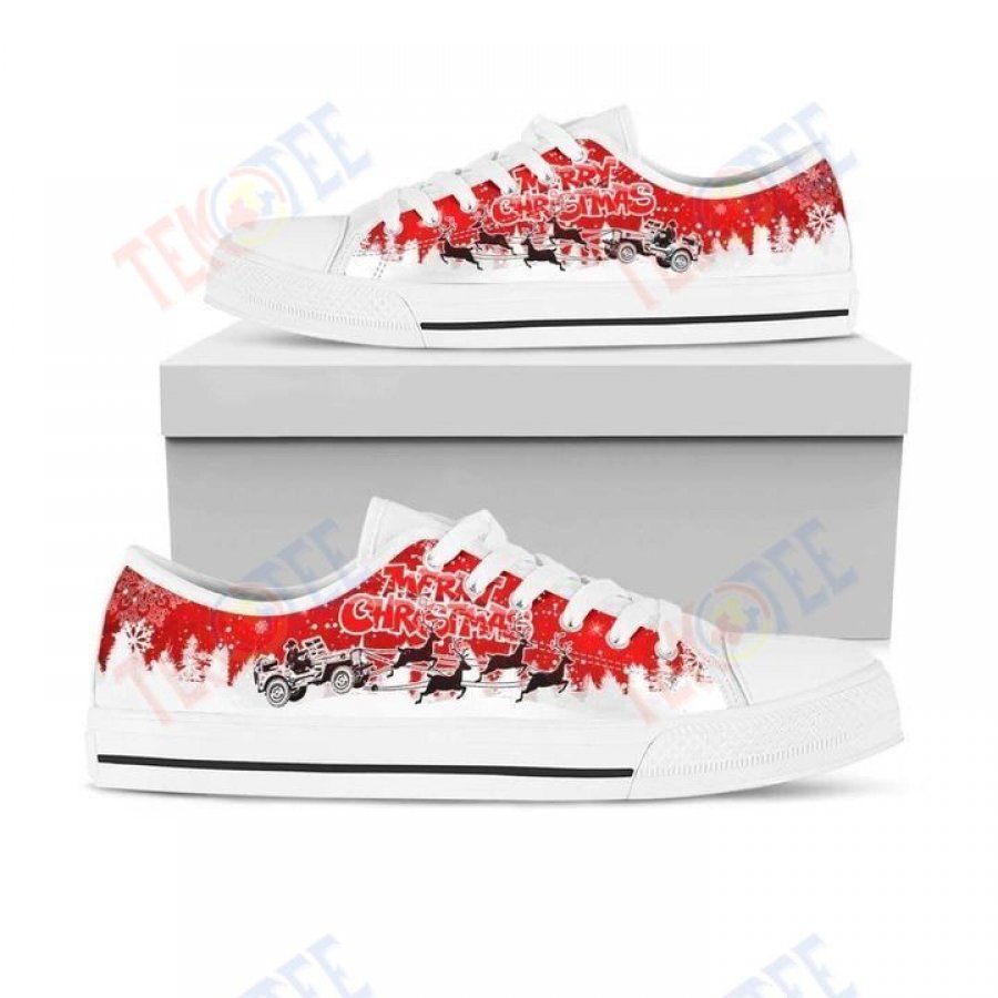 Mens Womens Jeep Christmas Low Top Shoes Custom Print Footwear Converse Sneakers TMT626