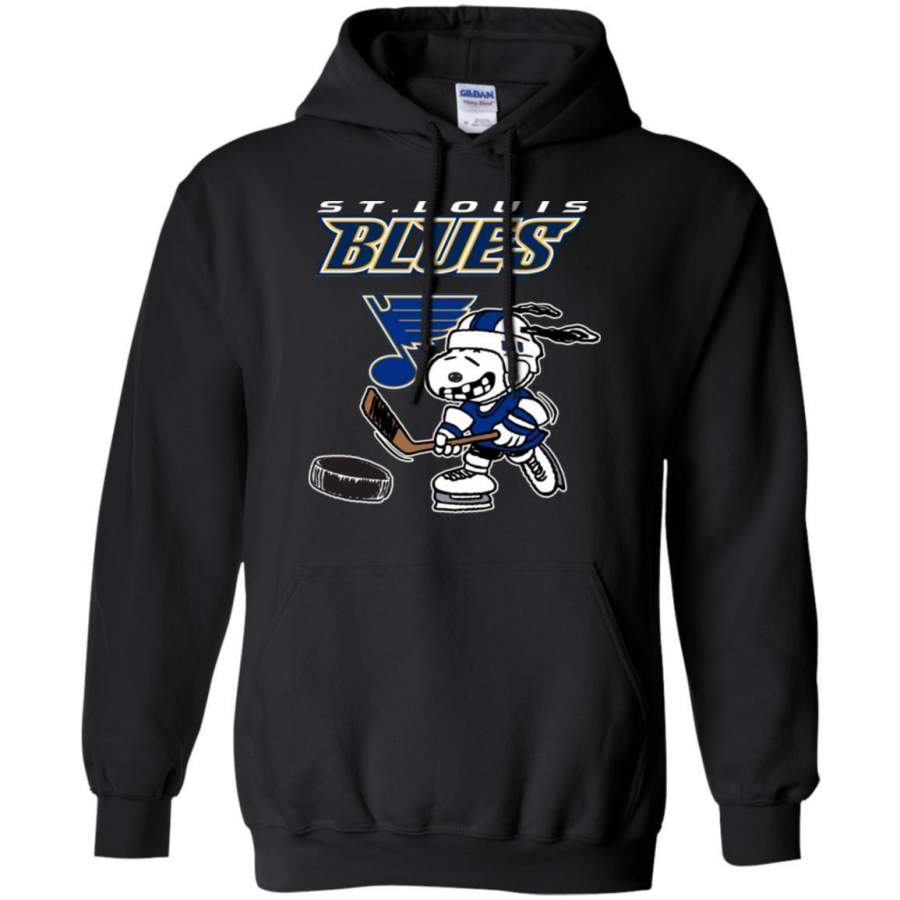 Snoopy Play Hockey Hoodie St. Louis Blues Fan Gift Idea