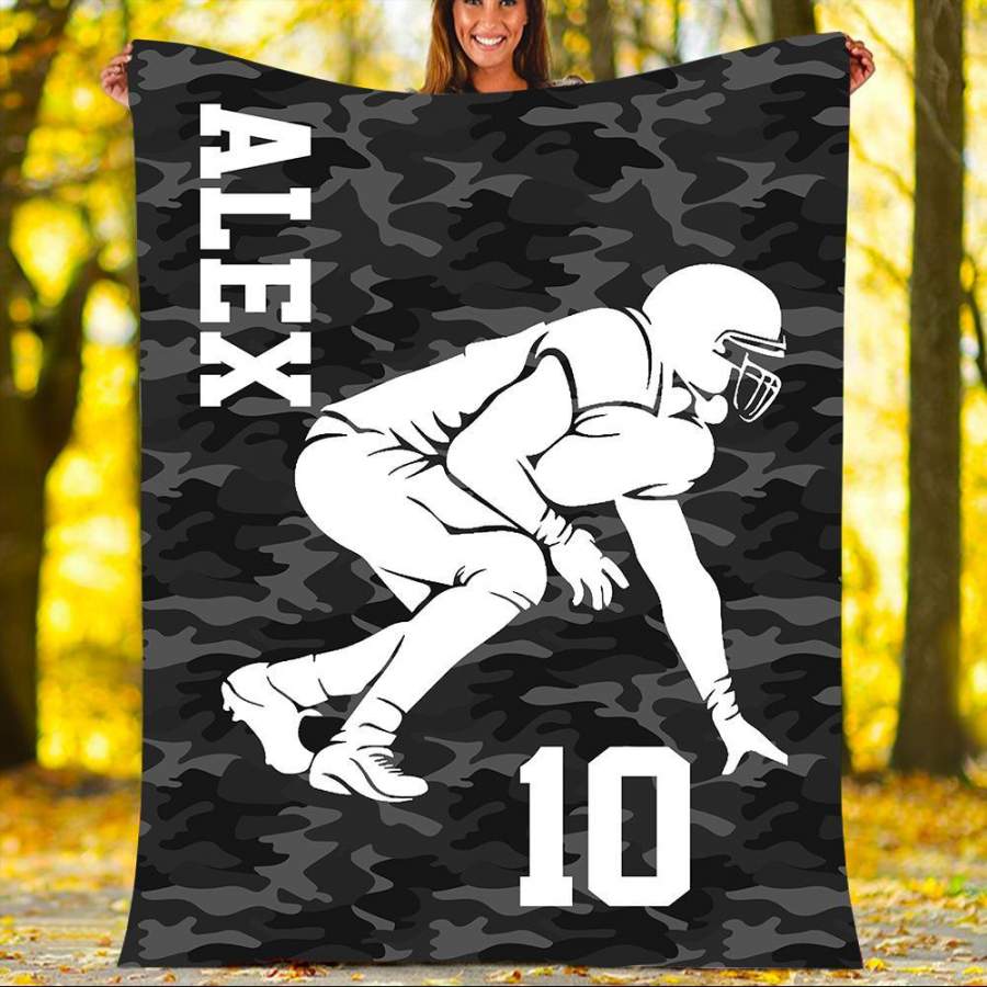 Custom Blankets Football Linneman Personalized Blanket – Fleece Blanket