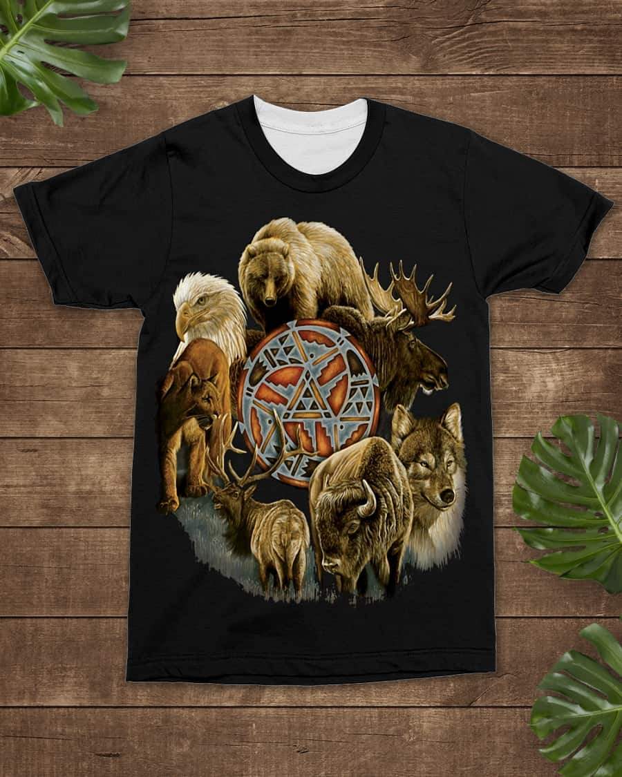 Spirit Animal Native American All-Over 3D T-Shirt All-Over T-Shirt Lt10