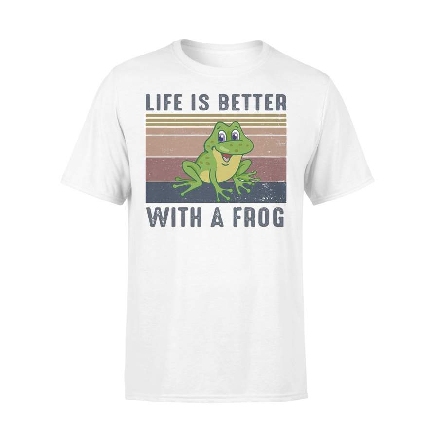 Life Is Better With A Frog Vintage Retro T-shirt