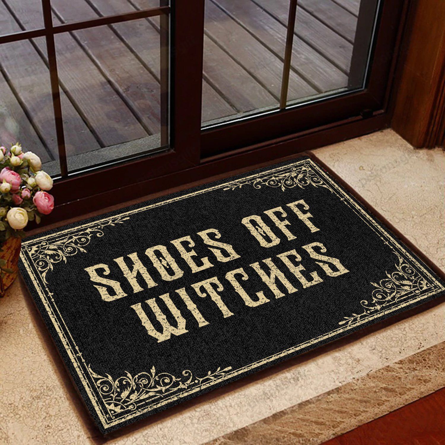 Shoes Off Witches All Over Printing Doormat