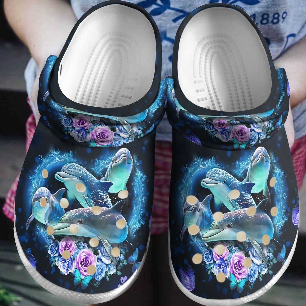 Dolphin Personalized Clog, Custom Name, Text, Color, Number Fashion Style For Women, Men, Kid, Print 3D Just A Girl Who Loves Dolphin