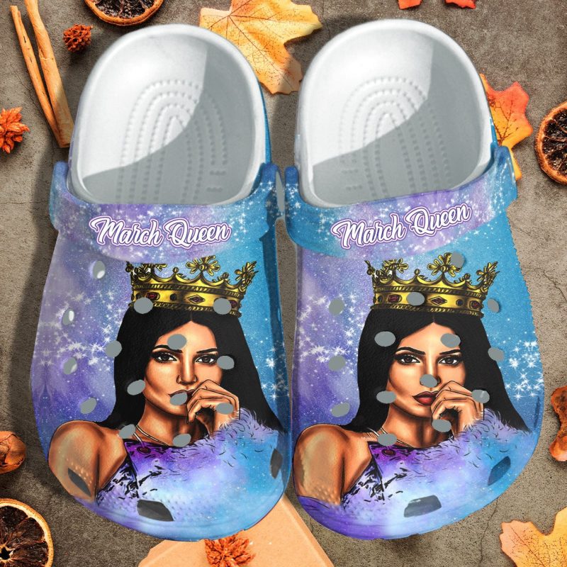 Young Black Queen Personalized Shoes Clogs Birthday Gift For Female