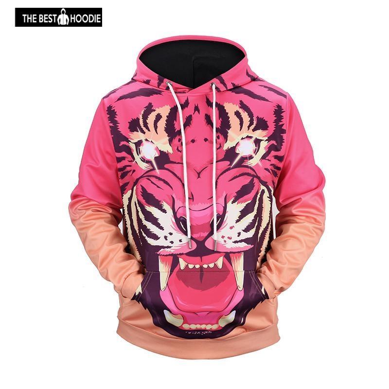 2018 New Tiger Printing 3D Hoodies Spring Winter Men Women 3D Hoodie Sweatshirt For Men Tiger Hoodies Sweatshirts With Hat Sh6161