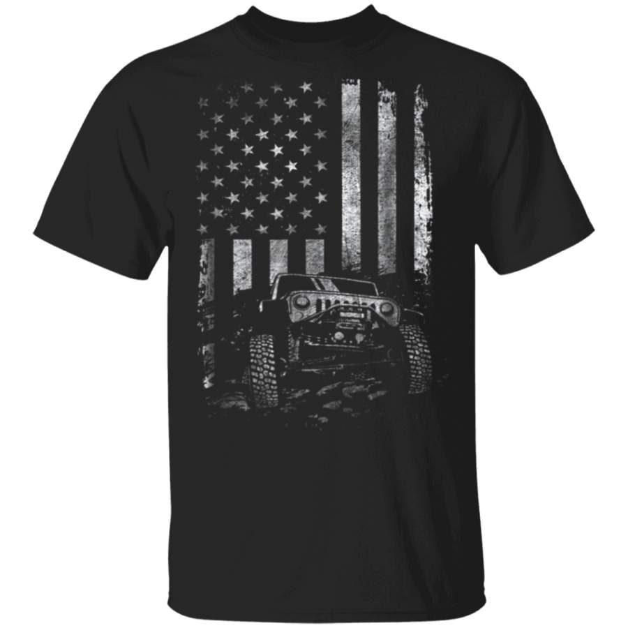 Jeep American Flag TShirt USA Patriots Soldier Veteran Gif