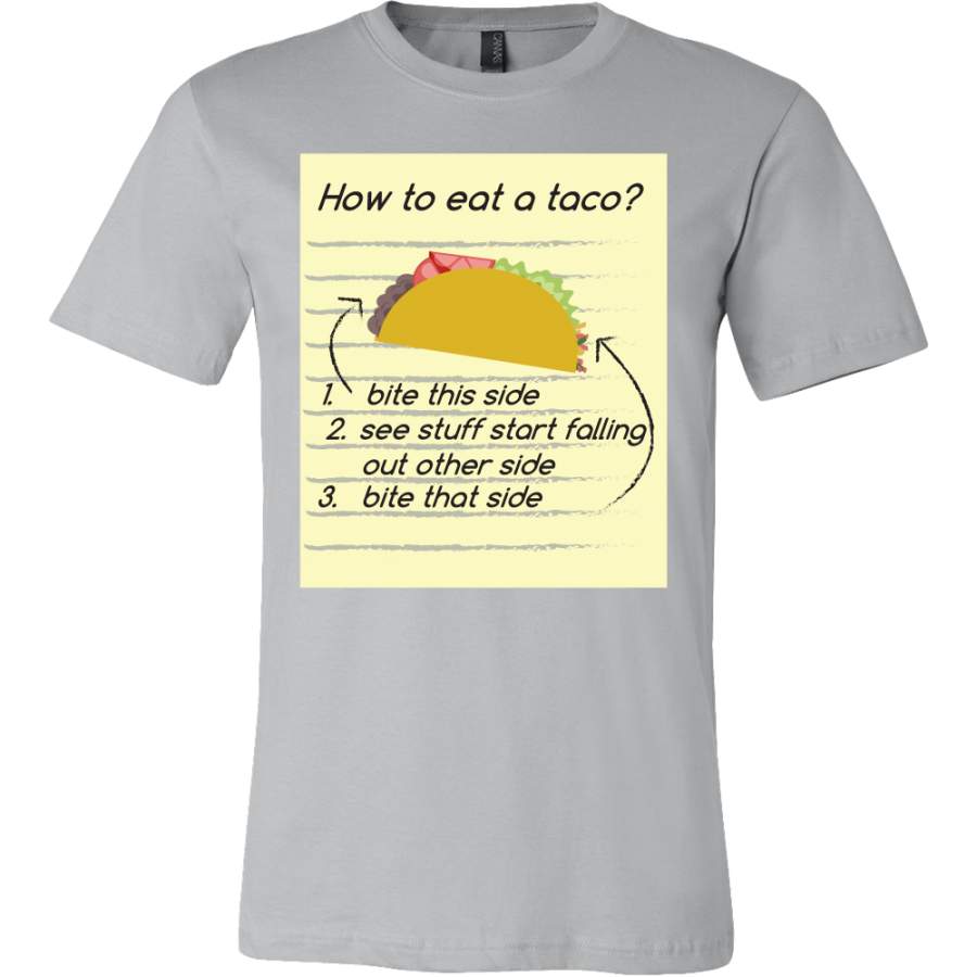 Taco mexican how to eat a taco Men Short Sleeve Funny T Shirt – TL00569SS