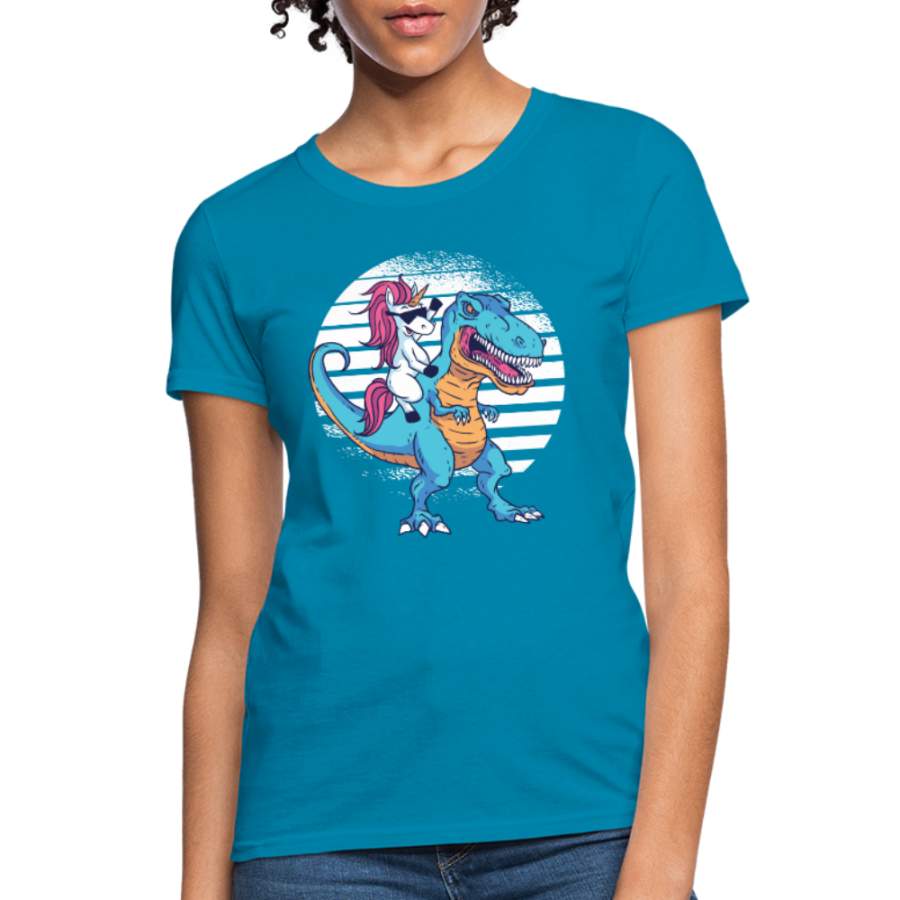 T-Shirt | Unicorn riding t-rex