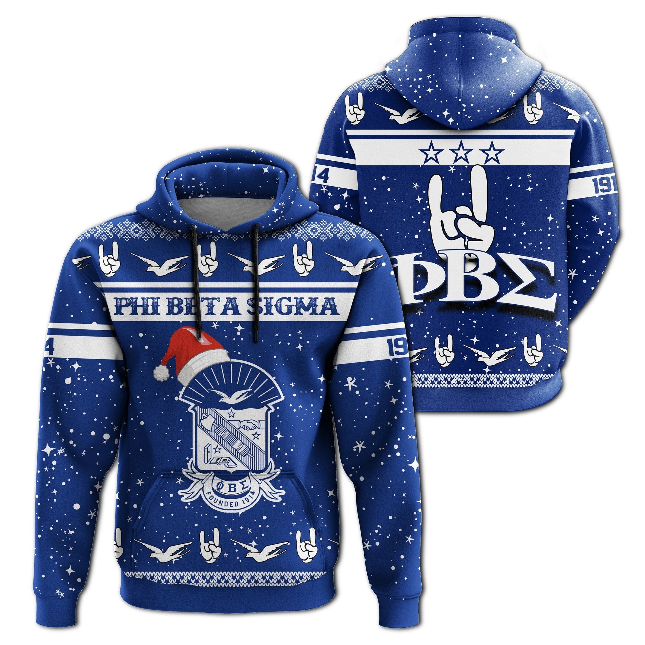 Fraternity Hoodie – Phi Beta Sigma Christmas Pullover Hoodie