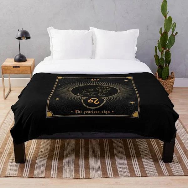 Zodiac Sign Test – Leo Throw Blanket Fleece Blanket, Blanket Sofa Bed, 3D Blanket