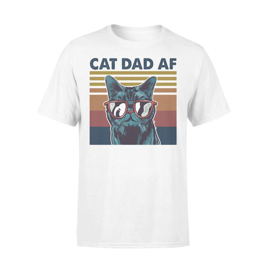 Cat Dad Af Glasses Vintage T-shirt