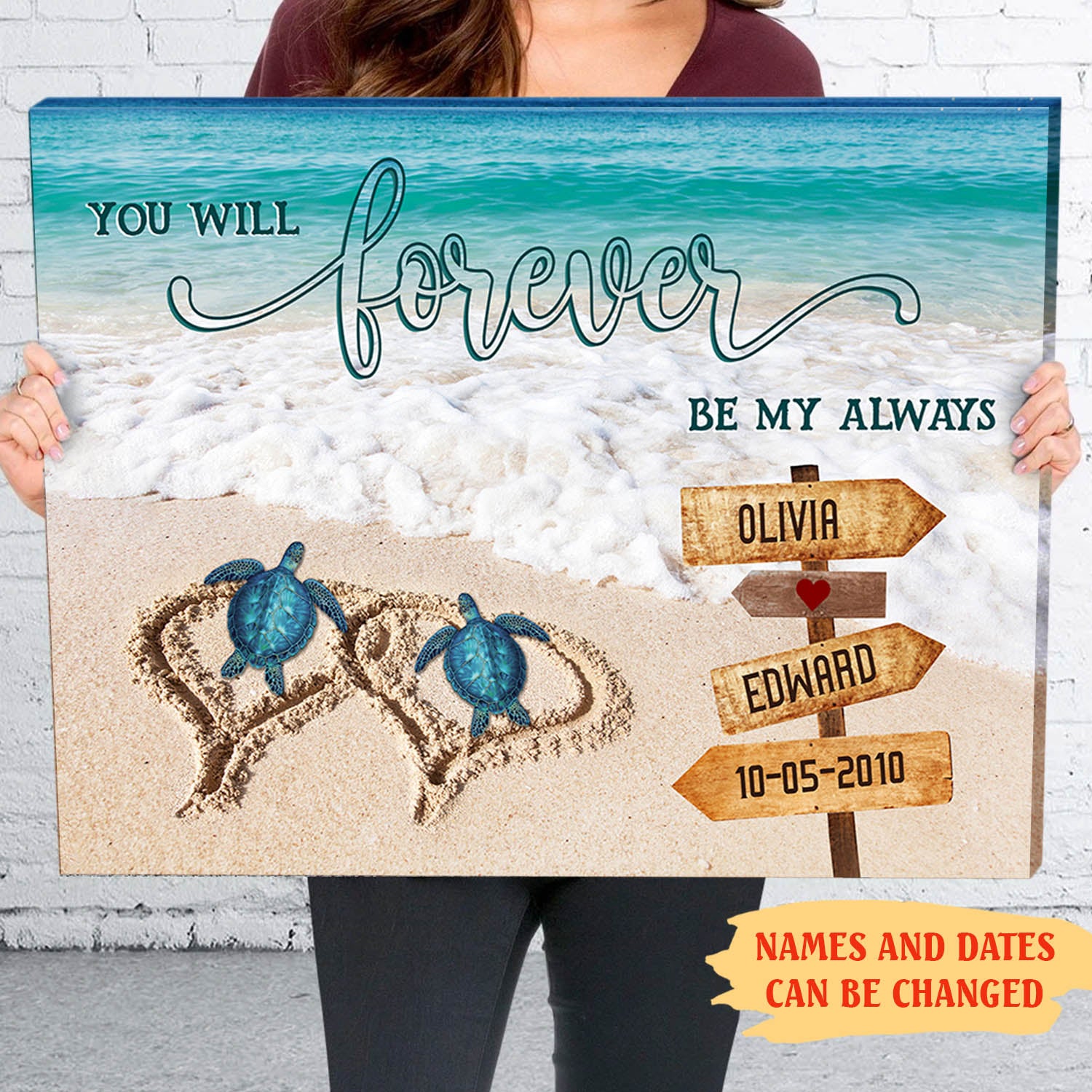 You Will Forever Be My Always – Personalized Custom Matte Canvas