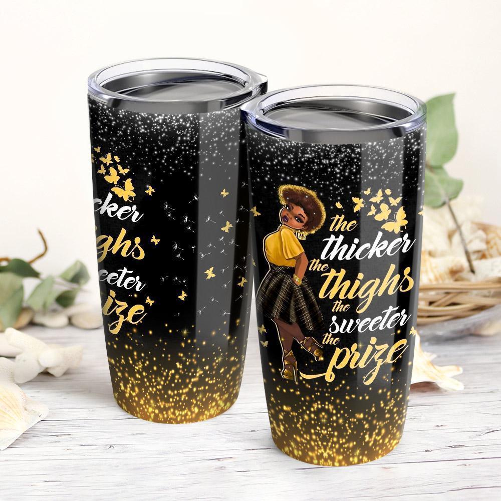 Black Girl Eicker Eighs E Sweeter E Prize Stainless Steel Insulated Tumbler