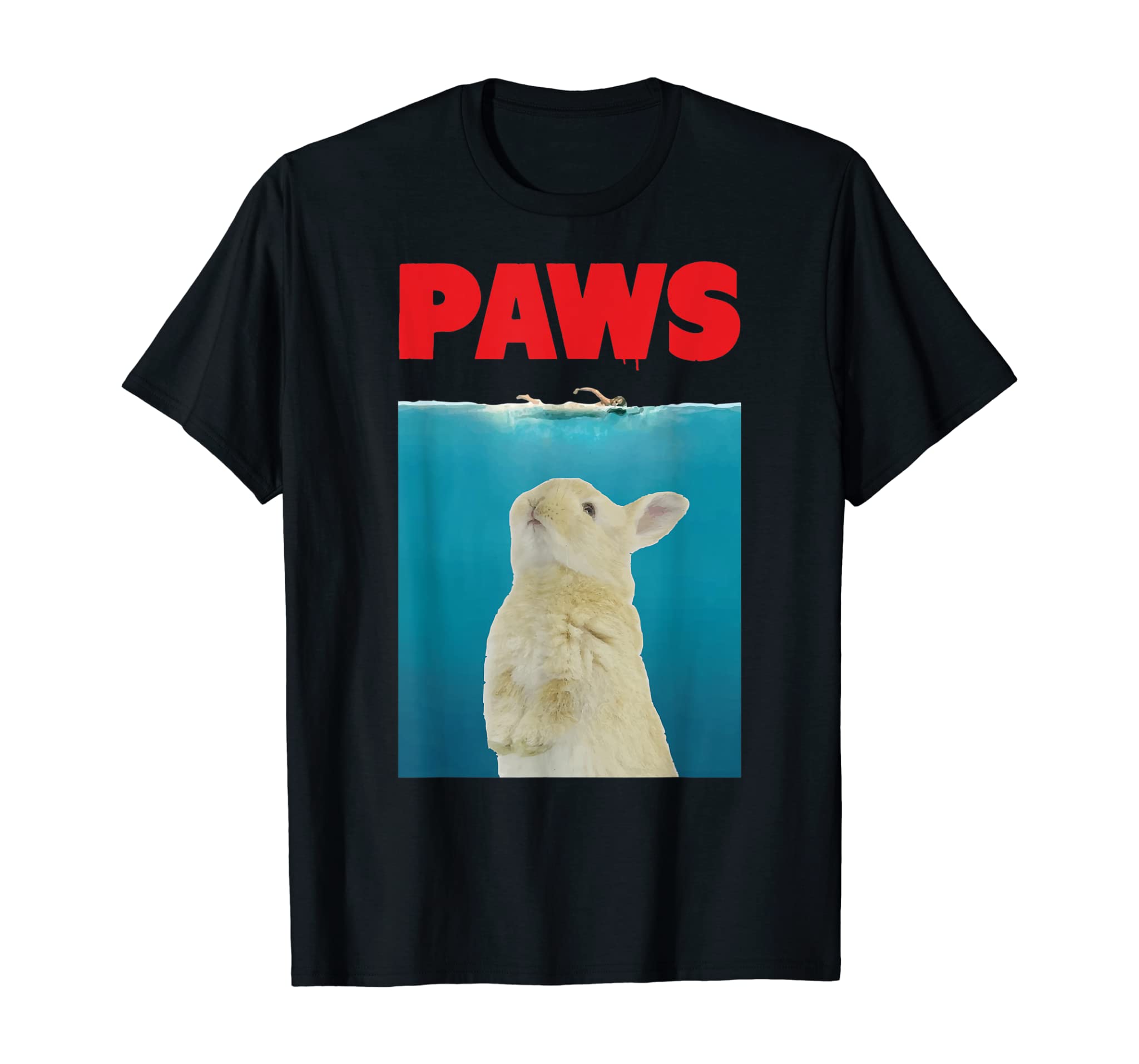 Paws Bunny T-Shirt Funny Parody | Rabbit Lover Gifts