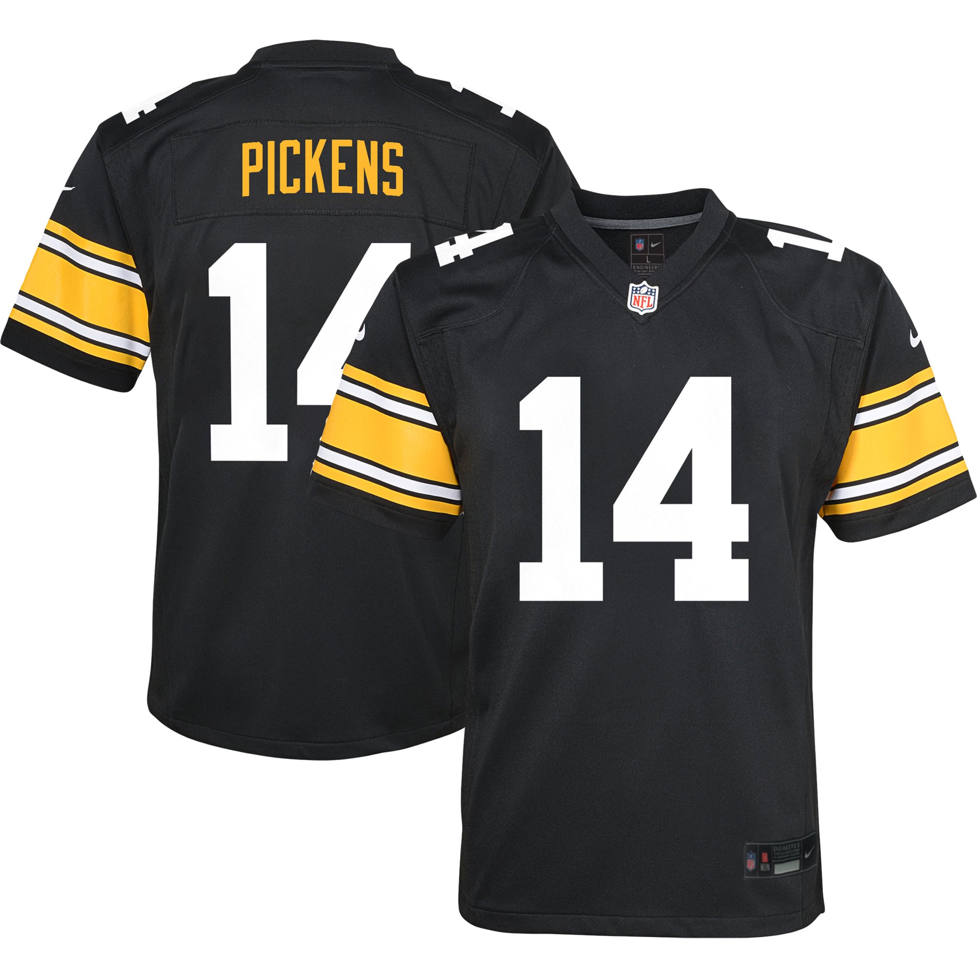 Youth Pittsburgh Steelers George Pickens Black Game Jersey