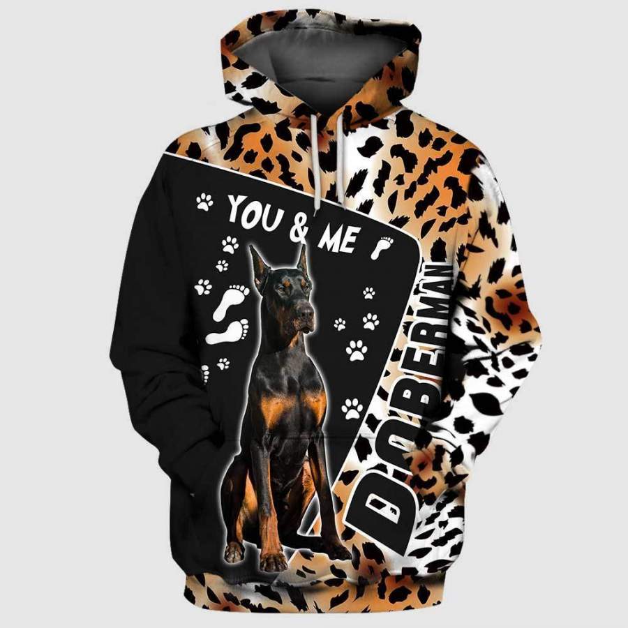 Doberman hoodie 3D Full Printing