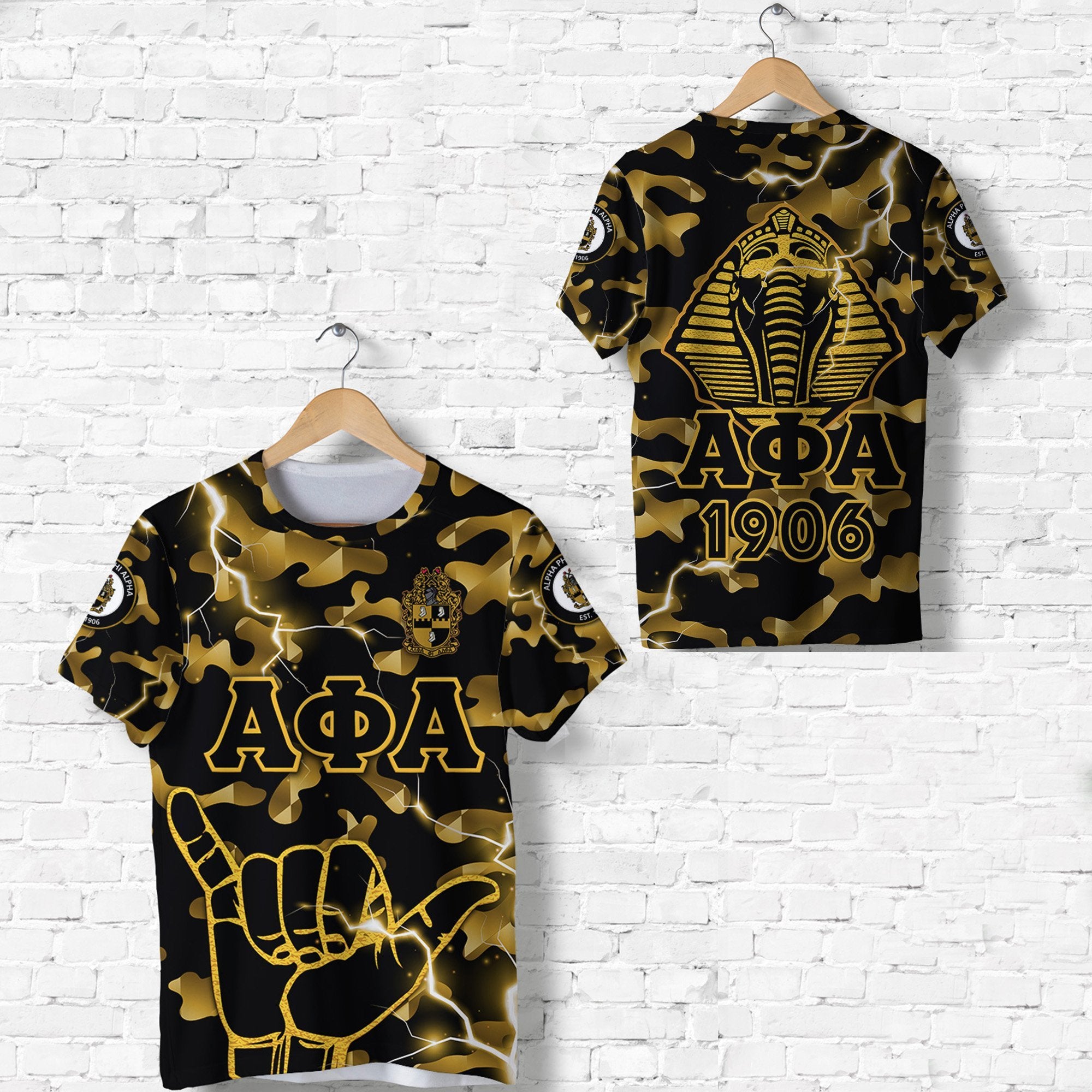 Alpha Phi Alpha Fraternity T Shirt Camouflage Vibes – Hand Sign Lt8