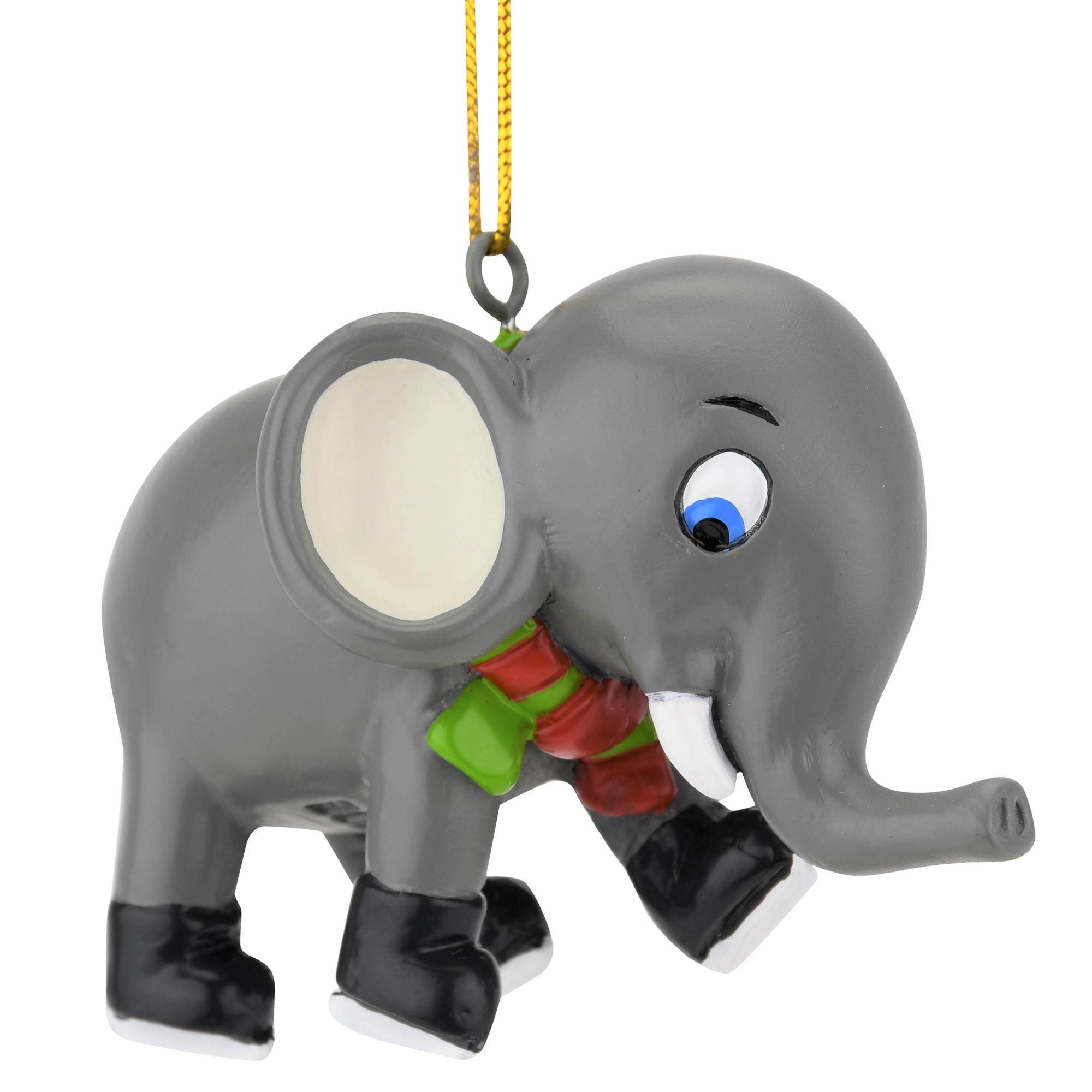 Learning To Skate Cute Elephant Ice Skating Christmas Ornament