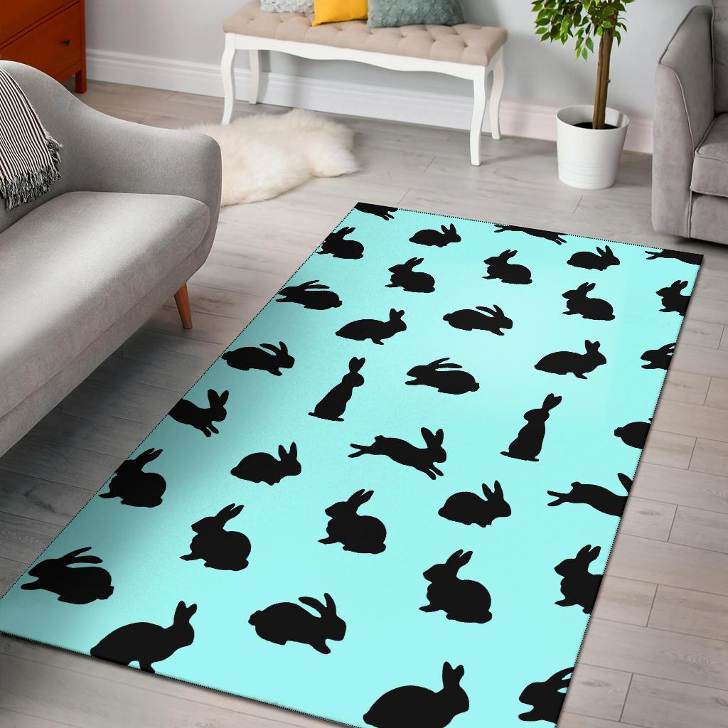 Rabbit Pattern Print Design Rb010 Area Rugs