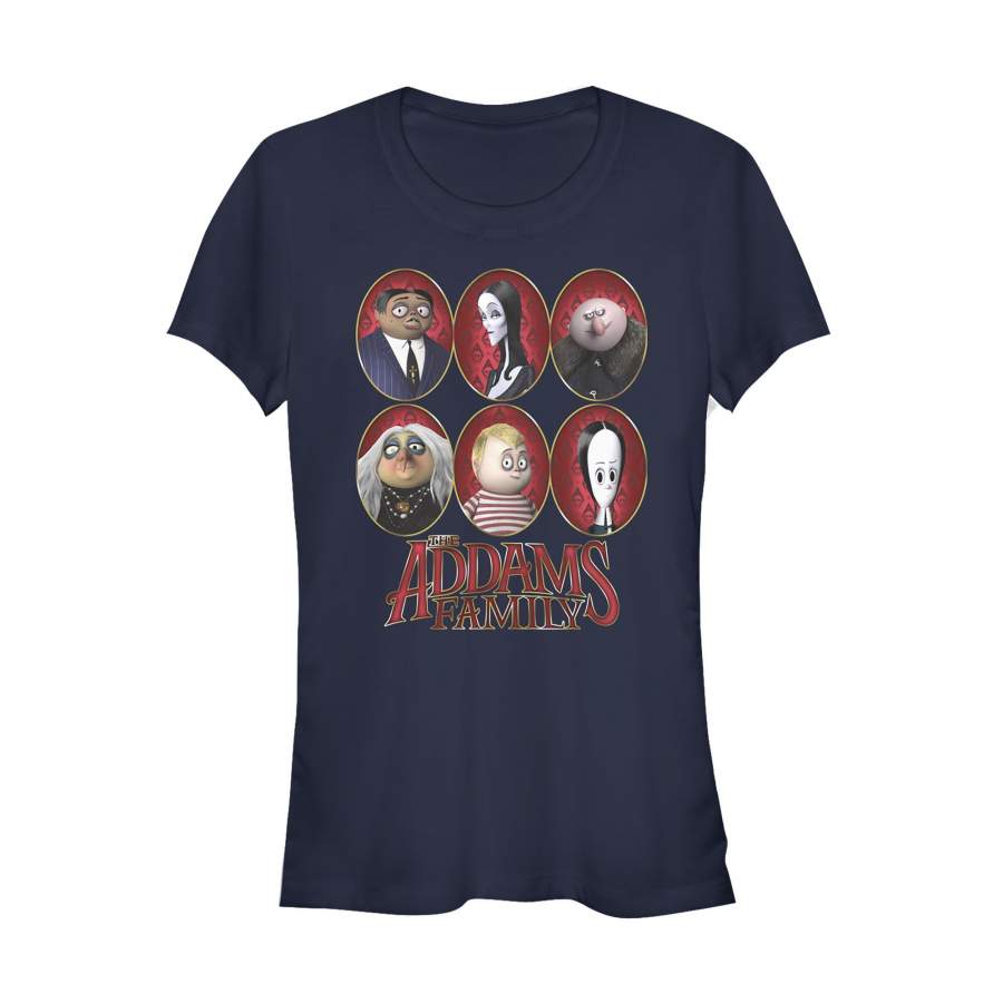 Addams Family Junior’s Portrait Panels  T Shirt