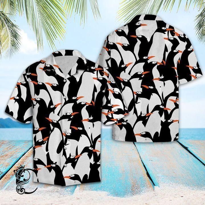 Beach Shirt Shop Cute Penguin – Hawaiian Shirt – Td282- Chillicothemall