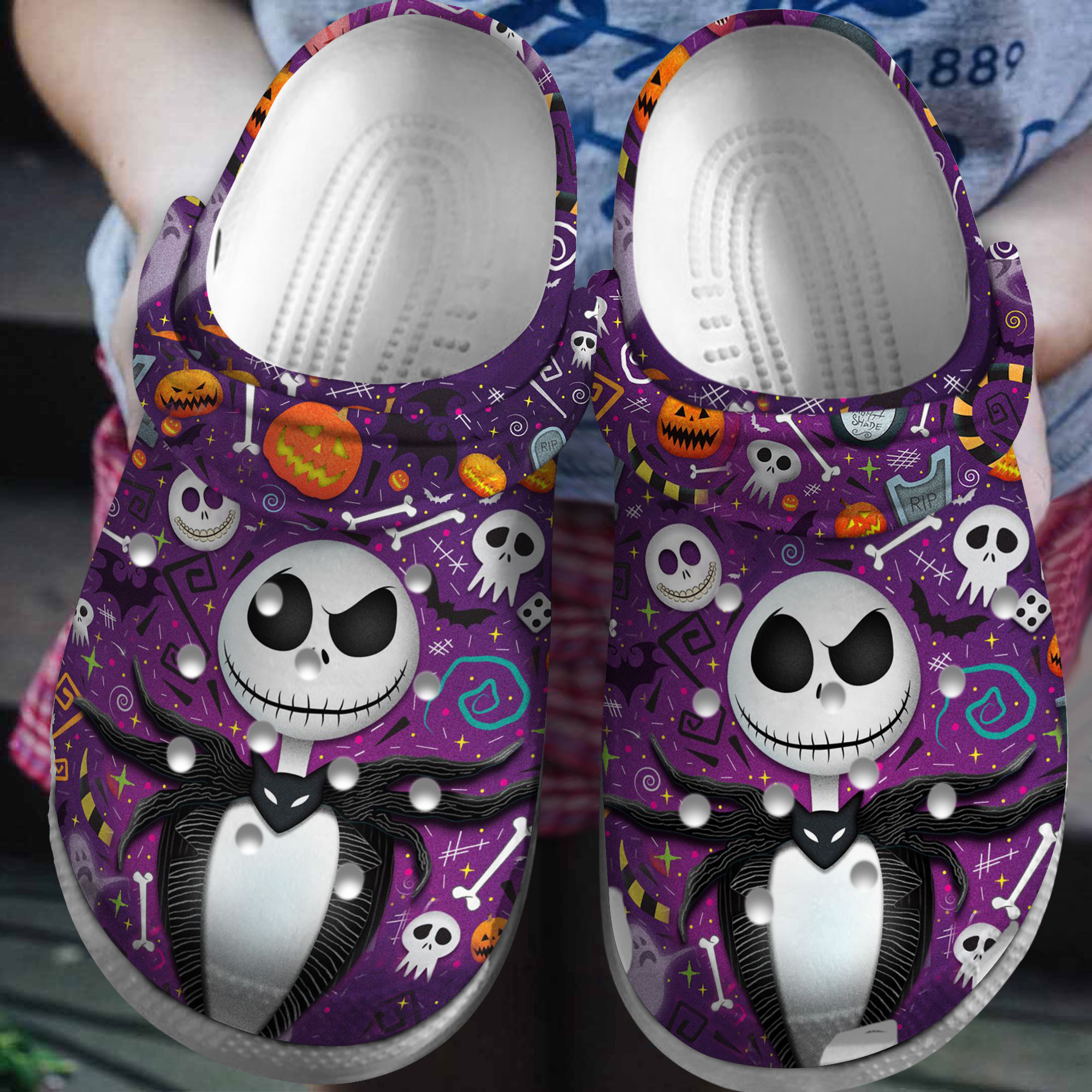 The Nightmare Before Christmas Cartoon Crocs Crocband Clogs Shoes Comfortable For Men Women and Kids 8