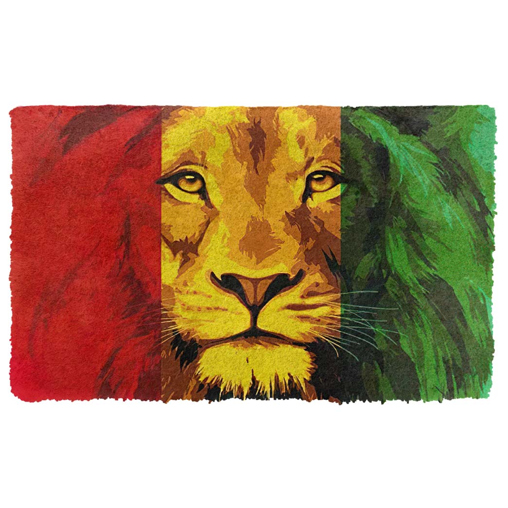 Gearhumans 3D Lion Reggae Custom Doormat