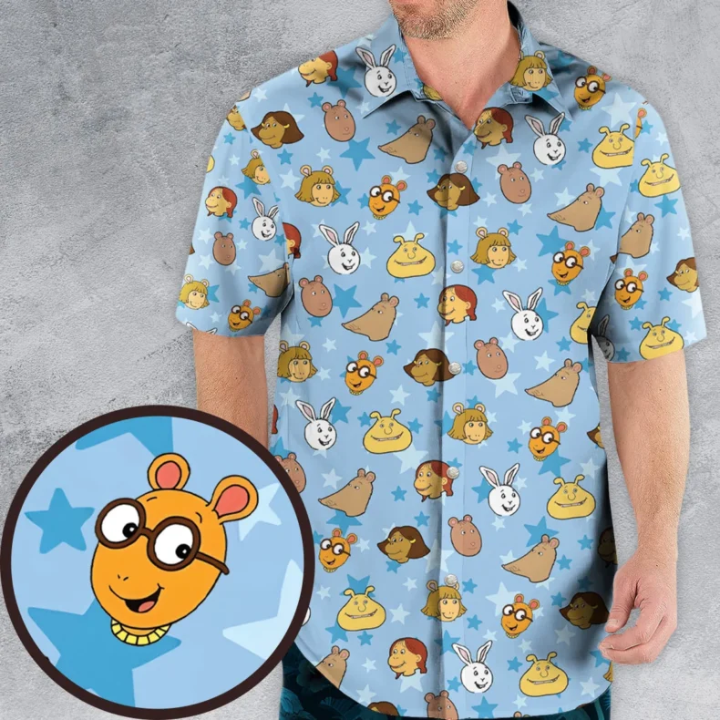 Arthur Characters Hawaiian Shirt