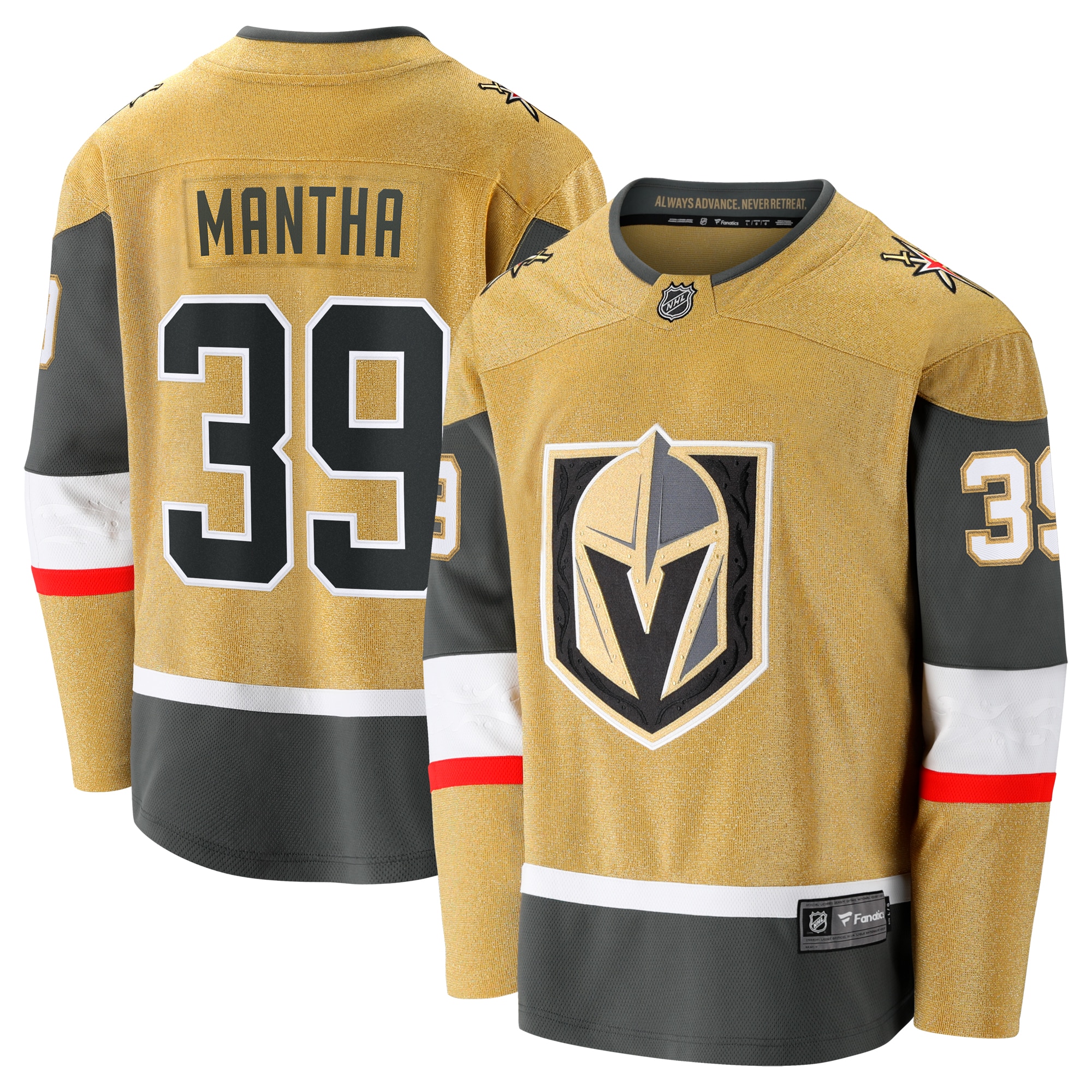 Anthony Mantha Vegas Golden Knights Branded Home Breakaway Jersey – Gold